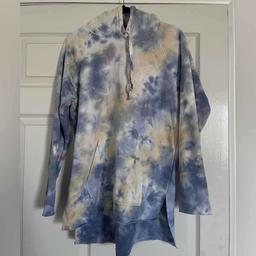 Young, fabulous & broke oversized tie dyed hoodie